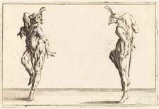 Two Pantaloons Dancing, c. 1622. Creator: Jacques Callot