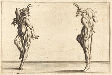 Two Pantaloons Dancing, c. 1622. Creator: Jacques Callot