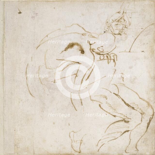 Two partial Figure Studies, c1490-1560. Artist: Michelangelo Buonarroti.