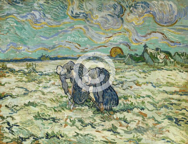 Two Peasant Women, 1890. Creator: Gogh, Vincent, van (1853-1890).