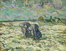 Two Peasant Women, 1890. Creator: Gogh, Vincent, van (1853-1890)