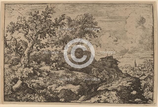 Two Peasants Seated on a Hill, probably c. 1645/1656. Creator: Allart van Everdingen.