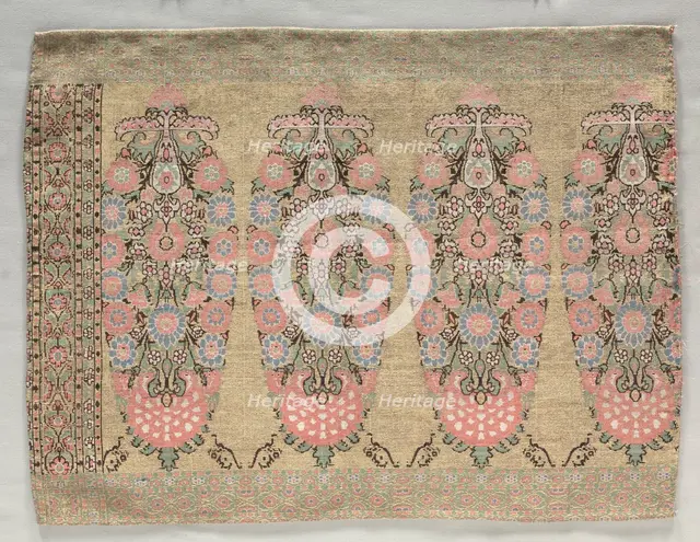Two Pieces from a Scarf, 1700s. Creator: Unknown.