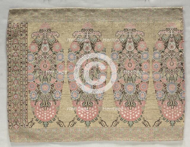 Two Pieces from a Scarf, 1700s. Creator: Unknown.