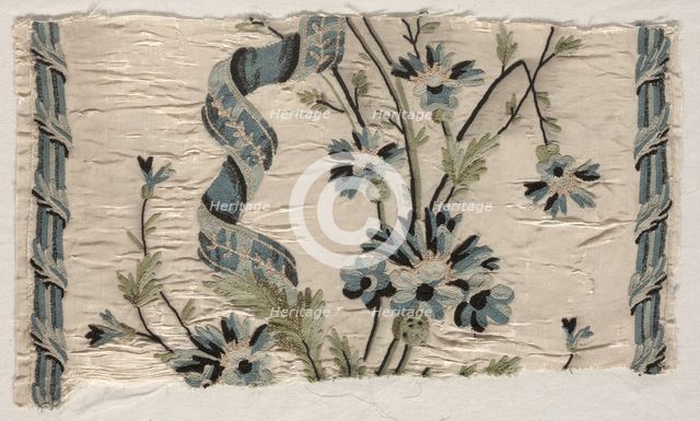 Two Pieces of Embroidery, 1723-1774. Creator: Philippe de Lasalle (French, 1723-1805).