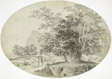 Two Pilgrims on a Wooded Road, n.d. Creator: Unknown