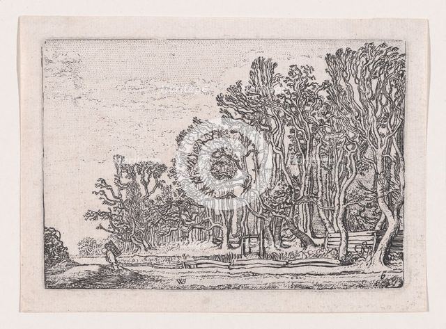 Two Plank Hedges, from Verscheyden Landtschapjes (Various Little Landscapes), Plate 6,..., ca. 1616. Creator: Willem Pietersz. Buytewech.