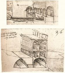 Two plans for canals in a town, c1472-c1519 (1883). Artist: Leonardo da Vinci