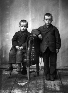 Two poor boys, late 1800s/turn of the century. Creator: Unknown
