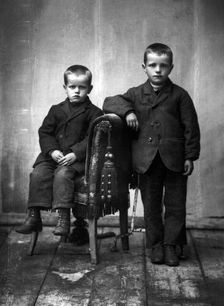 Two poor boys, late 1800s/turn of the century. Creator: Unknown