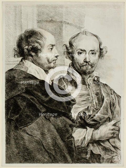 Two Portraits of a Man in Half-Length, 1784/1815. Creator: Vivant Denon.