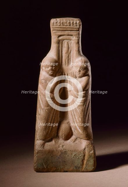 Two Priests Holding a Shrine, 2nd-4th century A.D.. Creator: Unknown.
