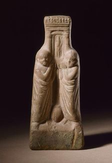 Two Priests Holding a Shrine, 2nd-4th century A.D.. Creator: Unknown