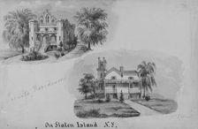 Two Private Residences, Dr. Fadie Elliot, on Staten Island, New York, ca. 1872. Creator: Augustus Köllner