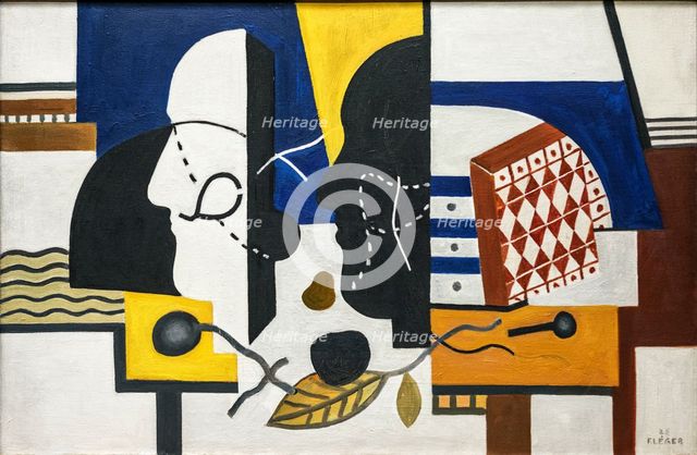 Two Profiles, 1928. Creator: Léger, Fernand (1881-1955).