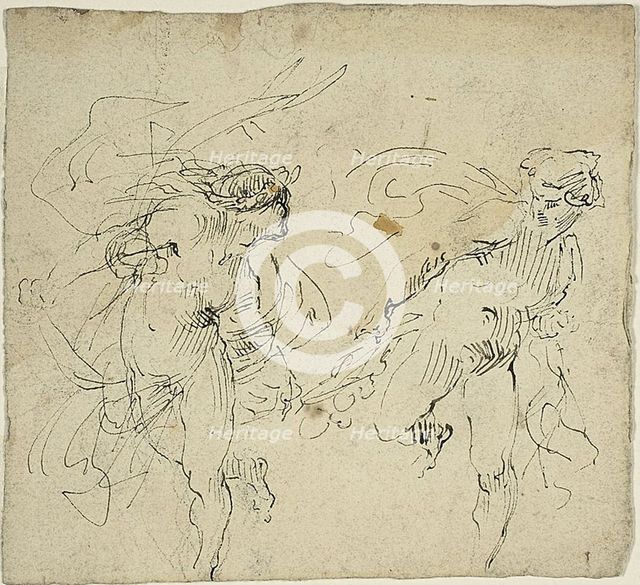 Two Running Male Figures, n.d. Creator: Jean-Baptiste Carpeaux.