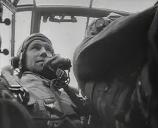 Two RAF Bomber Pilots, 1942. Creator: British Pathe Ltd