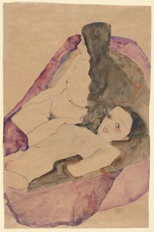 Two Reclining Nudes , 1911. Creator: Schiele, Egon (1890-1918)