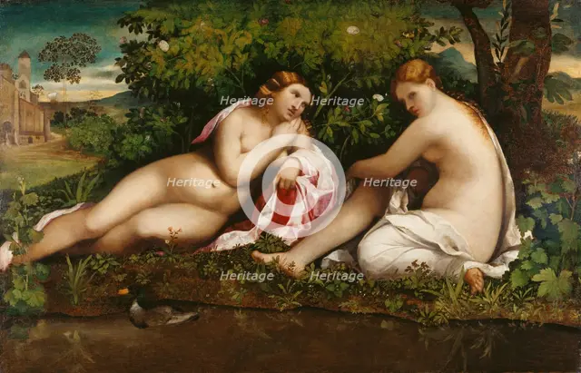 Two Resting Nymphs, c1510-1515. Creator: Jacopo Palma il Vecchio.
