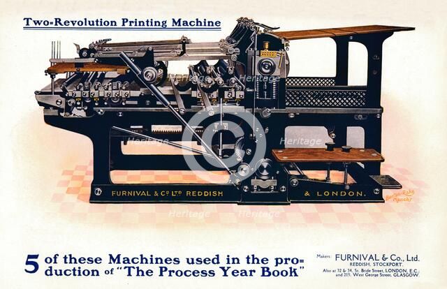 'Two-Revolution Printing Machine', c1908. Artist: Burton-Rake.