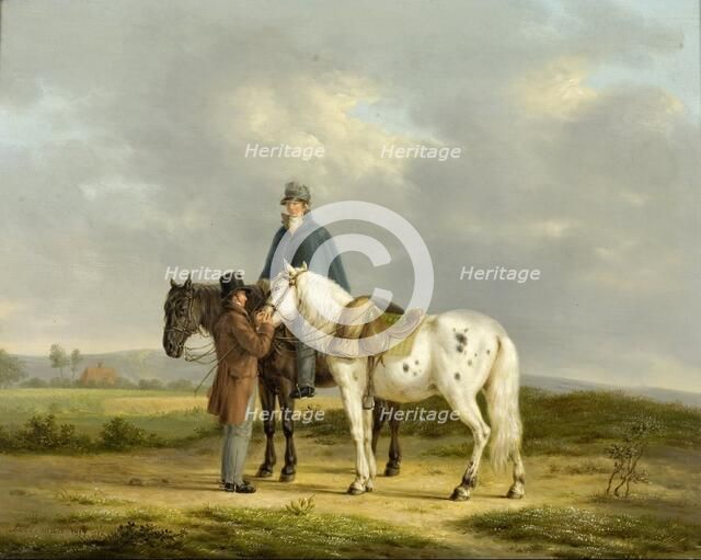 Two Riders in a Landscape, 1817. Creator: Anthony Oberman.