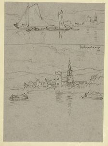 Two River Scenes, n.d. Creator: William Alfred Delamotte