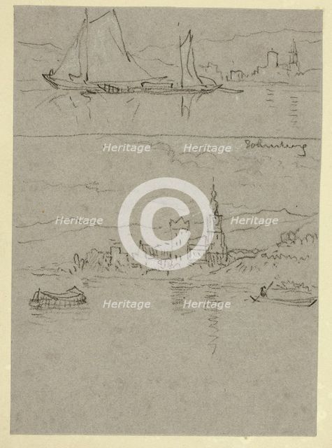 Two River Scenes, n.d. Creator: William Alfred Delamotte.