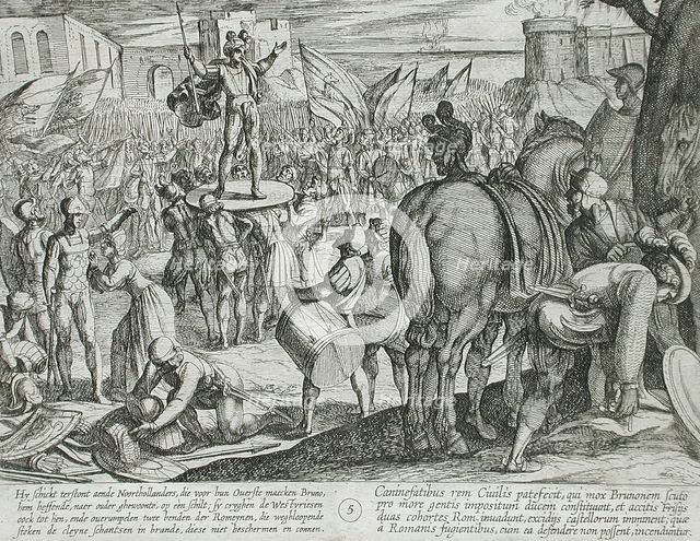 Two Roman Units Defeated, Publshed 1612. Creator: Antonio Tempesta.