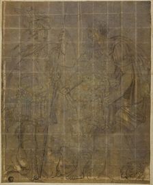 Two Roman Warriors with She-Wolf, Romulus, and Remus, n.d. Creator: Unknown