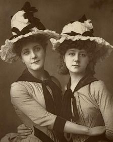 Two Roses'; Maude Millett and Annie Hughes, British actresses, 1888. Artist: W&D Downey