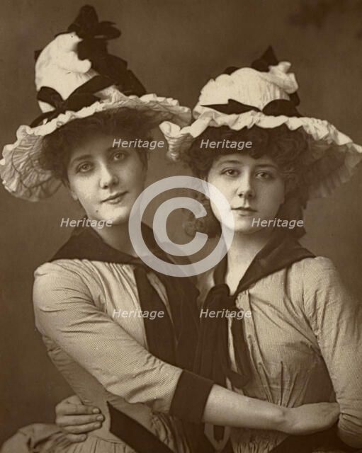 'Two Roses'; Maude Millett and Annie Hughes, British actresses, 1888. Artist: W&D Downey