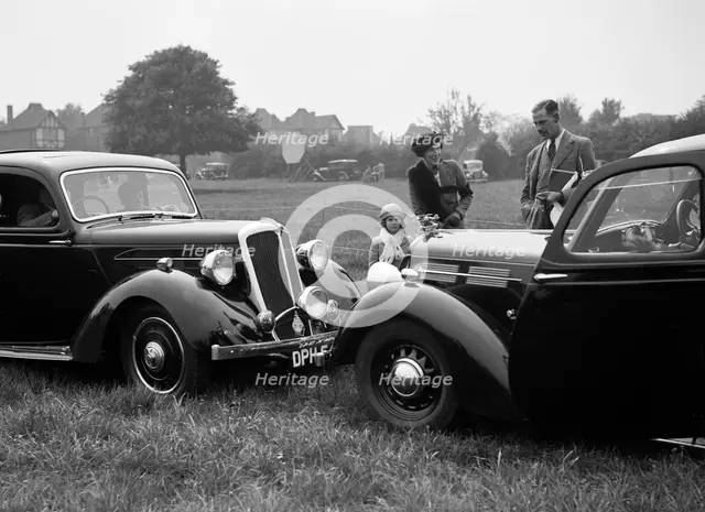 Two Standard Flying Twelves at the Standard Car Owners Club Gymkhana, 8 May 1938. Artist: Bill Brunell.