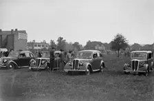 Two Standard Flying Twelves and a Flying Nine at the Standard Car Owners Club Gymkhana, 8 May 1938. Artist: Bill Brunell