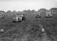 Two Standard Twelves and a Standard Nine at the Standard Car Owners Club Gymkhana, 8 May 1938. Artist: Bill Brunell
