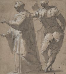 Two Standing Male Figures, 1501-47. Creator: Perino del Vaga