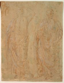 Two Standing Draped Male Figures, n.d. Creator: Perugino