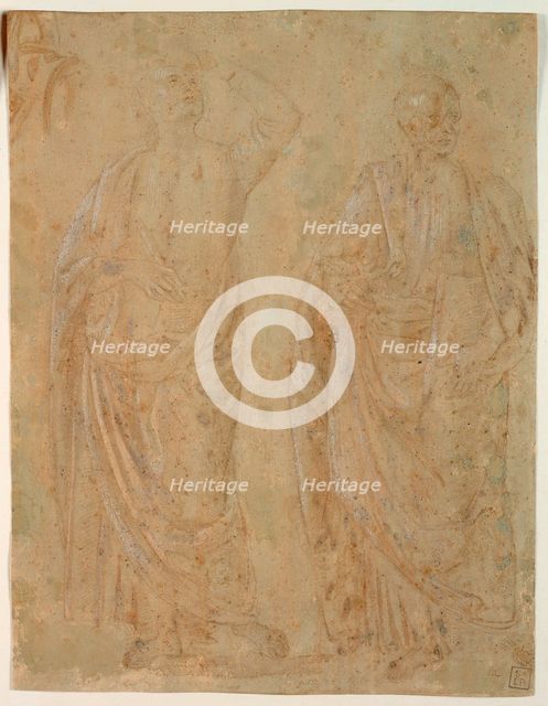 Two Standing Draped Male Figures, n.d. Creator: Perugino.