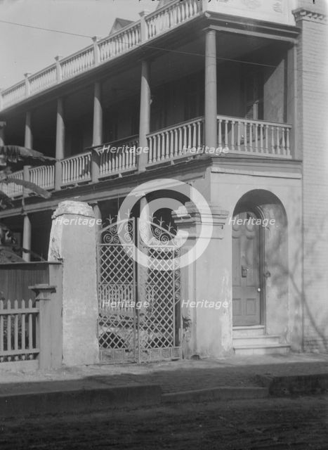 Two-story house, [25 Franklin Street], Charleston, South Carolina, between 1920 and 1926. Creator: Arnold Genthe.