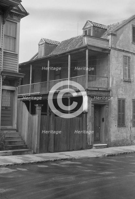 Two-story house, New Orleans or Charleston, South Carolina, between 1920 and 1926. Creator: Arnold Genthe.