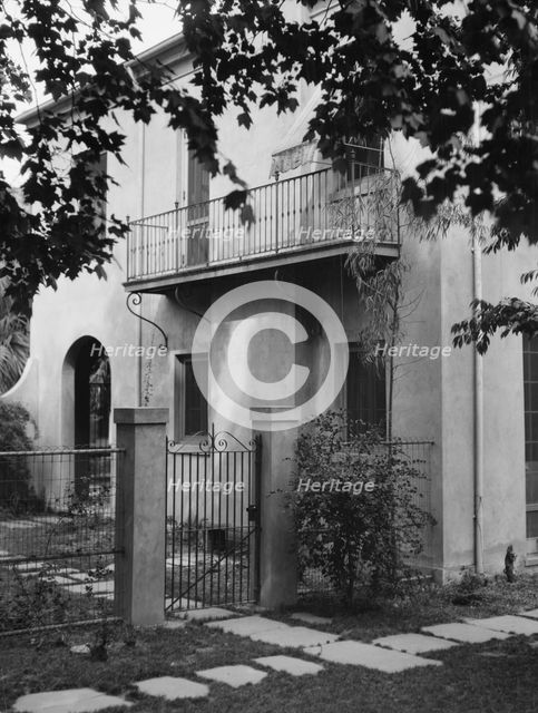 Two-story house, New Orleans or Charleston, South Carolina, between 1920 and 1926. Creator: Arnold Genthe.