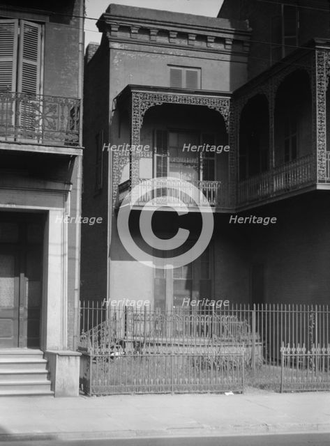 Two-story houses, New Orleans or Charleston, South Carolina, between 1920 and 1926. Creator: Arnold Genthe.