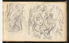 Two Studies for "The Judgement of Paris" or "The Amorous Shepherd", 1883/1886. Creator: Paul Cezanne