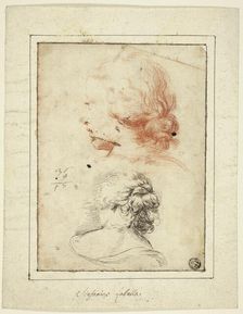 Two Studies: Female Head in Three-Quarter Profile; Female Bust Seen from the Back, c. 1647. Creator: Unknown