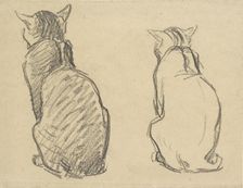 Two Studies of a Cat, early 20th century. Artist: Theophile Alexandre Steinlen