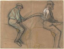 Two Studies of a Jockey, c. 1884. Creator: Edgar Degas