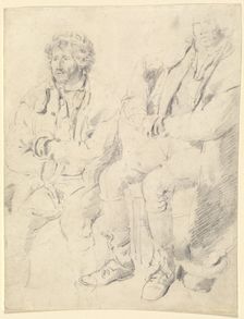 Two Studies of a Seated Man. Creator: James Ward