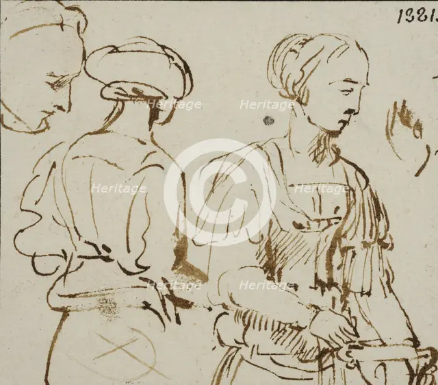 Two studies of one woman. Creator: Rembrandt Harmensz van Rijn.