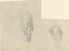 Two Studies of Standing Figure and Child. Creator: John Flaxman
