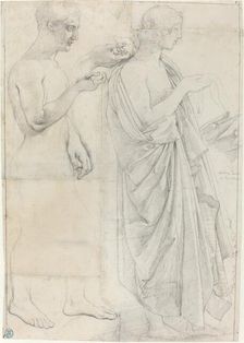 Two Studies of Virgil, c. 1812 and c. 1825. Creator: Jean-Auguste-Dominique Ingres