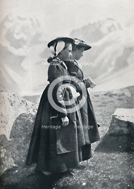 Two Swiss women, 1912. Artist: Charles Lefebure.